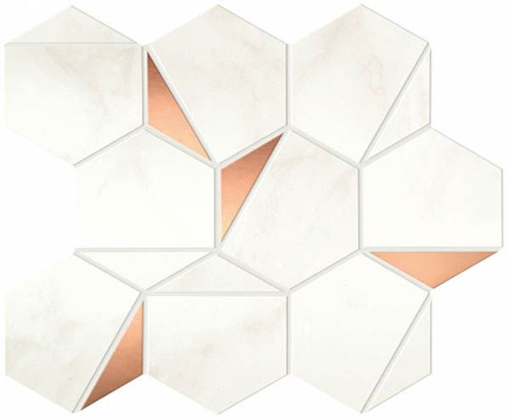 Мозаика Marvel Shine Calacatta Delicato Gold Hex Shiny