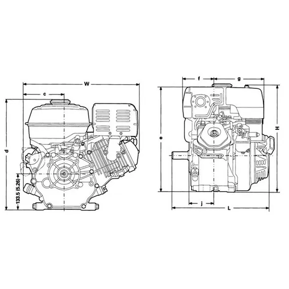Двигатель "HONDA" GX270UT2 VS-D7 (8.4 л.с.)