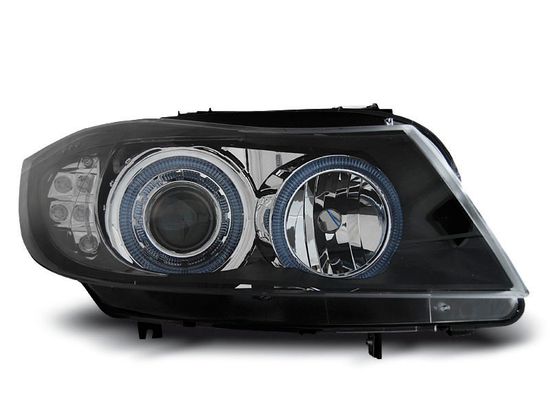 Передние фары Bmw 3 E90/E91 angel eyes led indicator black