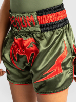 Шорты тайские детские Venum Inferno Army Green/Orange