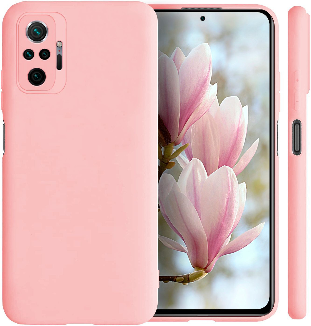 Мягкий Soft Touch чехол из силикона для XIAOMI REDMI NOTE 10 PRO / 10 PRO MAX с бархатной подкладкой