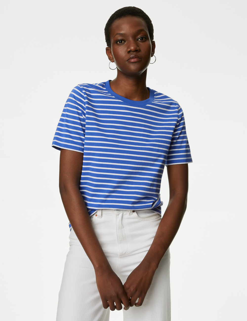 Футболка с коротким рукавом из чистого хлопка T41007391 - Marks & Spencer