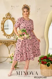 Платье 2460-розовый Minova