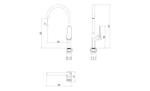 Смеситель для кухни Lemark Bronx - LM3705BL