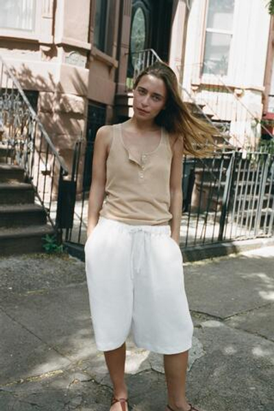 ЛЬНЯНЫЕ ШОРТЫ НА ШНУРКАХ — ZARA