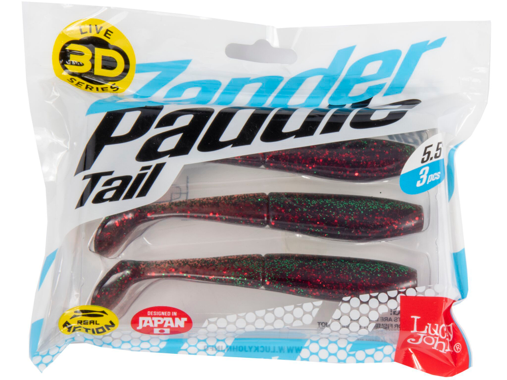 Виброхвосты LJ 3D Series ZANDER PADDLE TAIL 5.5in (14.00)/Z14 3шт.