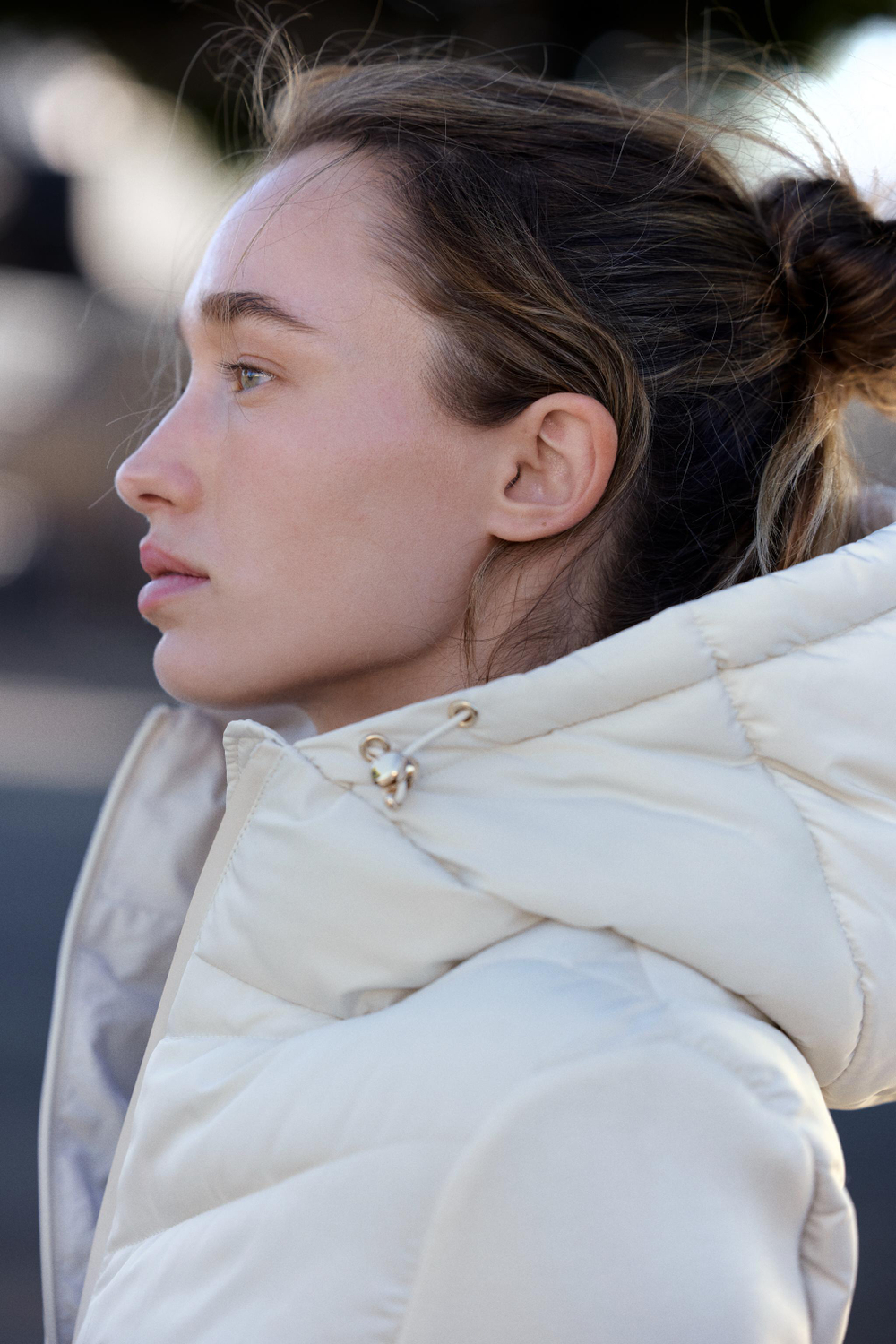 КОМБИНИРОВАННЫЙ ПУХОВИК С КАПЮШОНОМ — ZARA