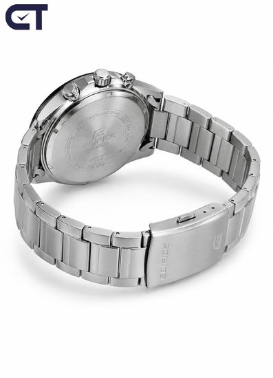 CASIO EFV-550D-7AVUDF EDIFICE мужские наручные часы — крупный стальной хронограф со светлым циферблатом