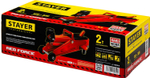 STAYER R-22 RED FORCE, 2 т, 125 - 320 мм, подкатной домкрат для легковых а/м, Professional (43152-2)
