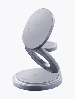 Зарядная станция Deppa 22 Вт 3 в 1 MagSafe Rotation QI складная, графит