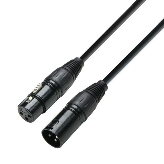 Adam Hall K3 DMF 0150 - кабель DMX AES/EBU, XLR (F) - XLR (M), 0,22 мм2, 1,5 м, черный