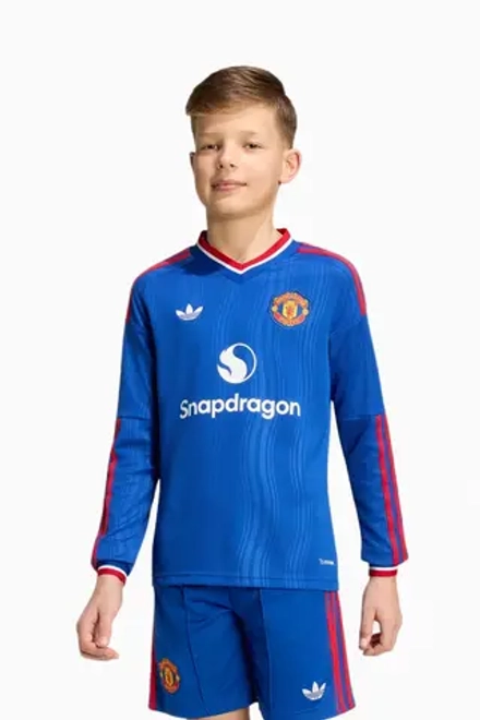 Футболка с длинными рукавами adidas Manchester United 26/27 Away Junior - синий