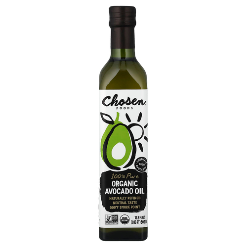 Chosen Foods, 100% чистое органическое масло авокадо, 500 мл (16,9 жидк. унции)