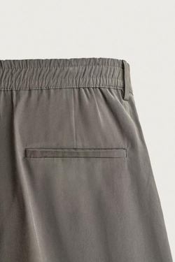 ZARA СТРУЯЩИЕСЯ БРЮКИ RELAXED FIT СО СКЛАДКАМИ, ЭКРЮ/ХАКИ