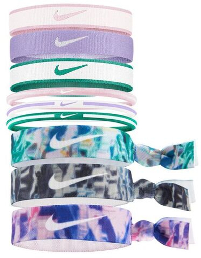 Резинка на голову Nike Ponytail Holders 9P - light thistle/doll/neptune green