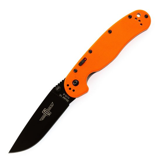 Складной нож -полу автомат Ontario RAT 1 Folder ONT/8871OR c клинком из стали AUS-8A, рукоять G10