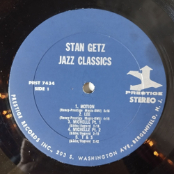 Винтажная виниловая пластинка LP Stan Getz Jazz Classics (USA 1967)