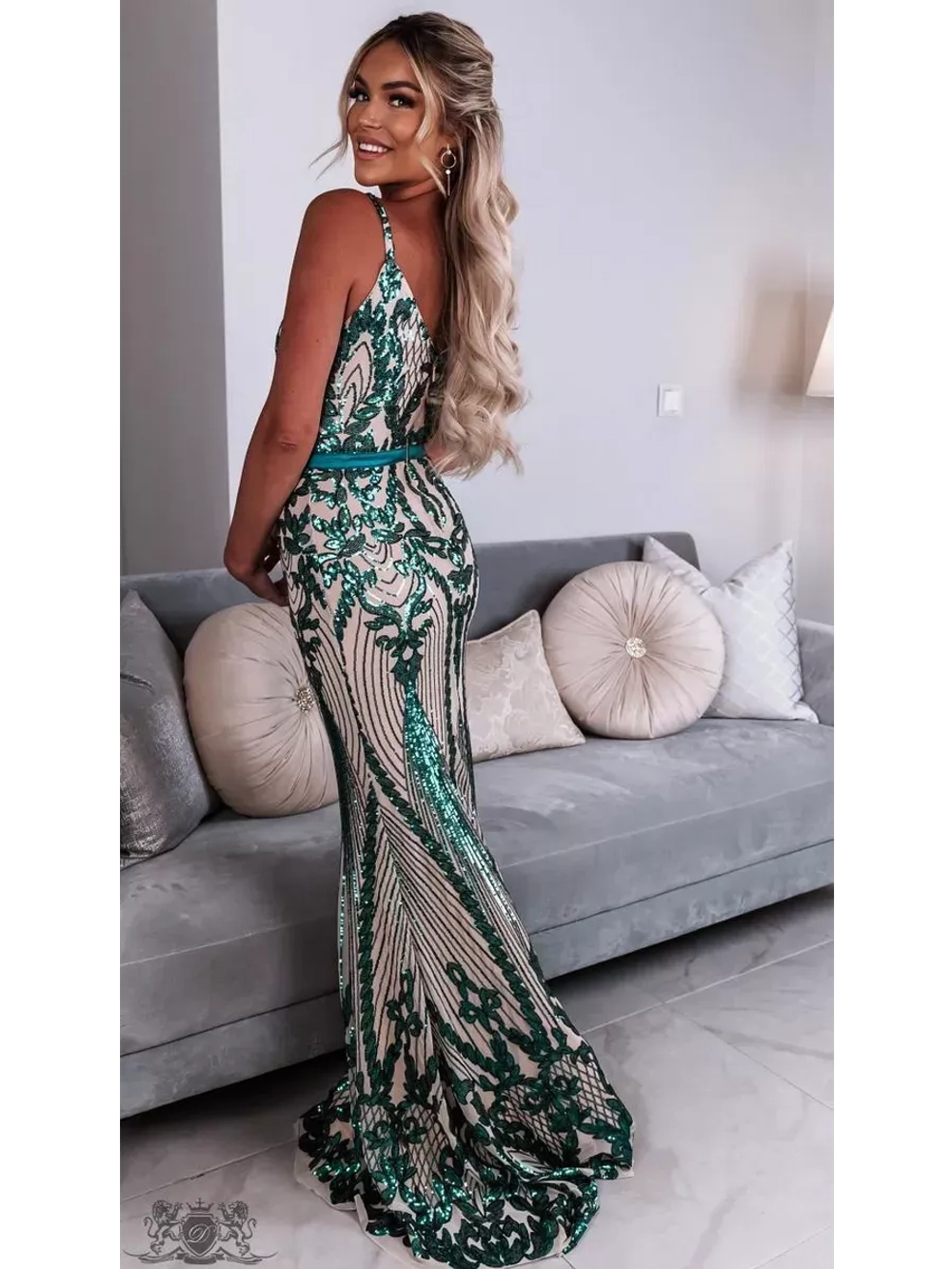 изумрудное макси платье + plus size