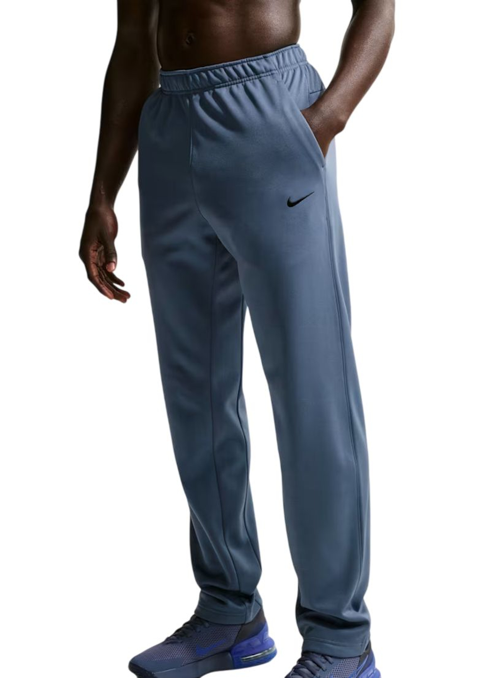 Мужские теннисные штаны Nike Therma-FIT Open Hem Fitness - diffused blue/diffused blue/black