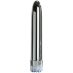 Серебристый классический вибратор CLASSIC SILVER LARGE - 20 см. (Цвет: серебро)