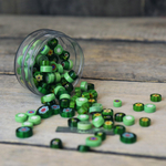 упаковка с 100 г зеленого Миллефиори смальты
