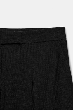 ZARA БРЮКИ ПРЯМОГО КРОЯ С ВЫСОКОЙ ПОСАДКОЙ, ЧЕРНЫЙ