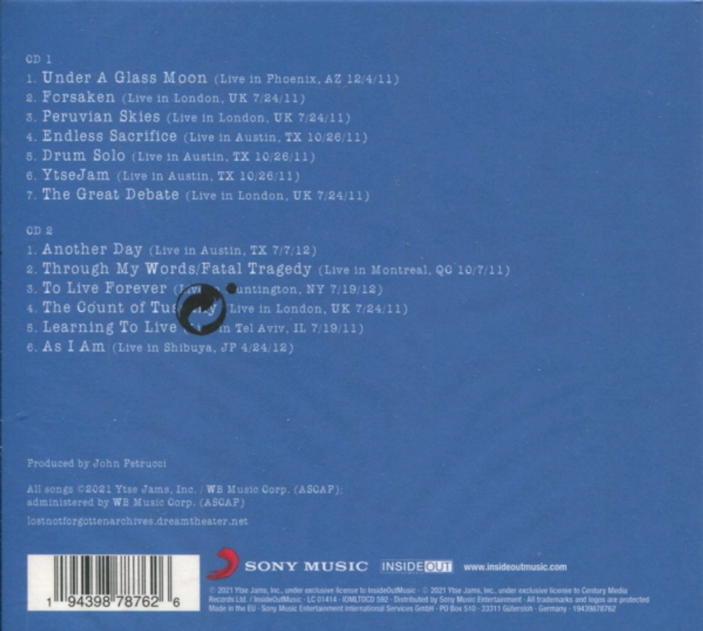 Dream Theater / Lost Not Forgotten Archives - A Dramatic Tour Of Events - Select Board Mixes (2CD)