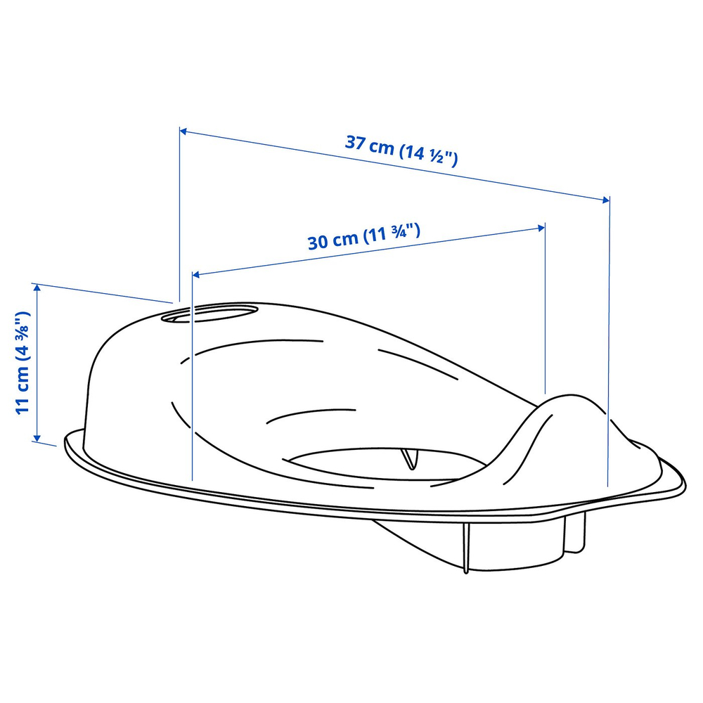 IKEA TOSSIG  (ИКЕА ТОССИГ)  -  Детское сиденье для унитаза - белый/бирюзовый