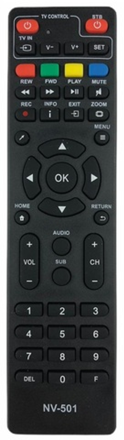 Пульт NV-102 +TV (NV-501) для DVB-T2 ресивера Eltex