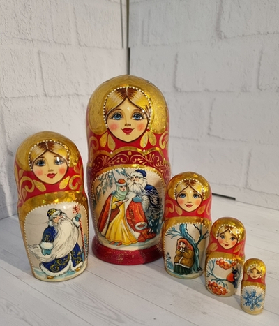 Матрешка 15см "Морозко" 5 мест