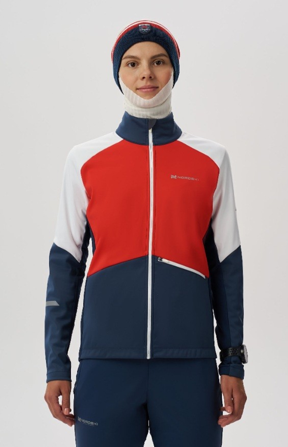 Тренировочная куртка NORDSKI PRO 2.0 White/Blue/Red женская