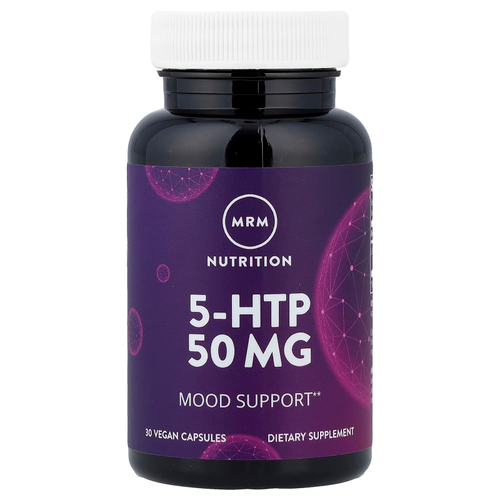 MRM Nutrition, 5-HTP, 50 мг, 30 веганских капсул
