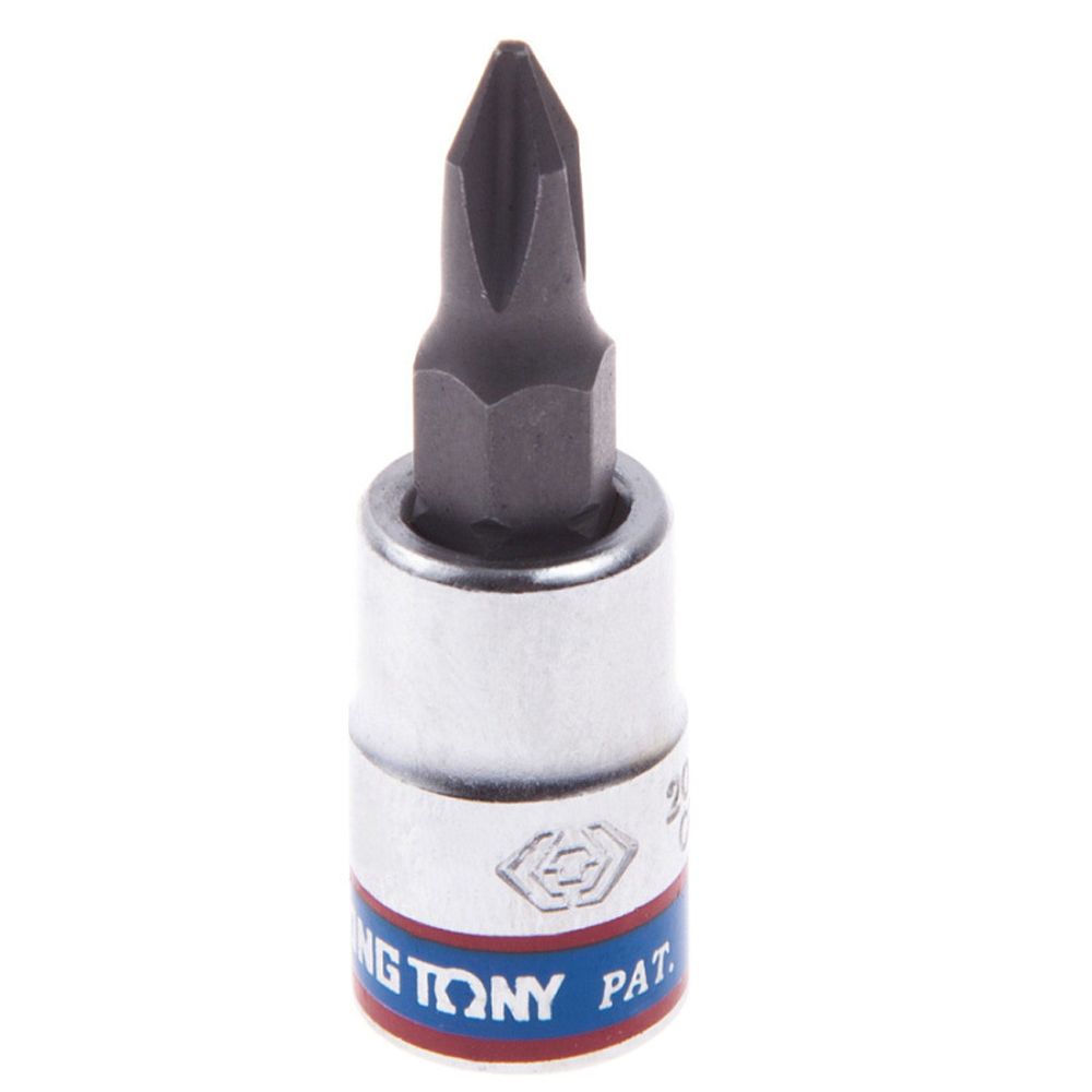 KING TONY (203102) Насадка (бита) торцевая 1/4", L = 37 мм, Phillips, PH2 KING TONY (203102) Насадка (бита) торцевая 1/4", L = 37 мм, Phillips, PH2