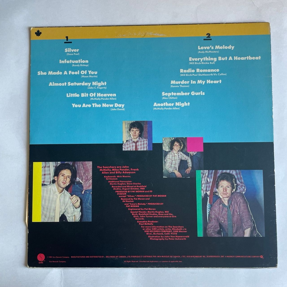 Винтажная виниловая пластинка LP The Searchers, Love's Melodies (Канада 1981)