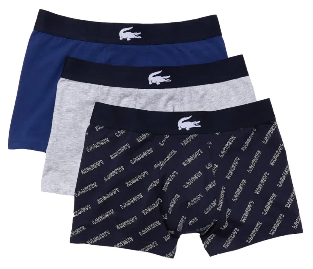 Боксерки теннисные Lacoste Stretch Cotton Short Boxers 3P