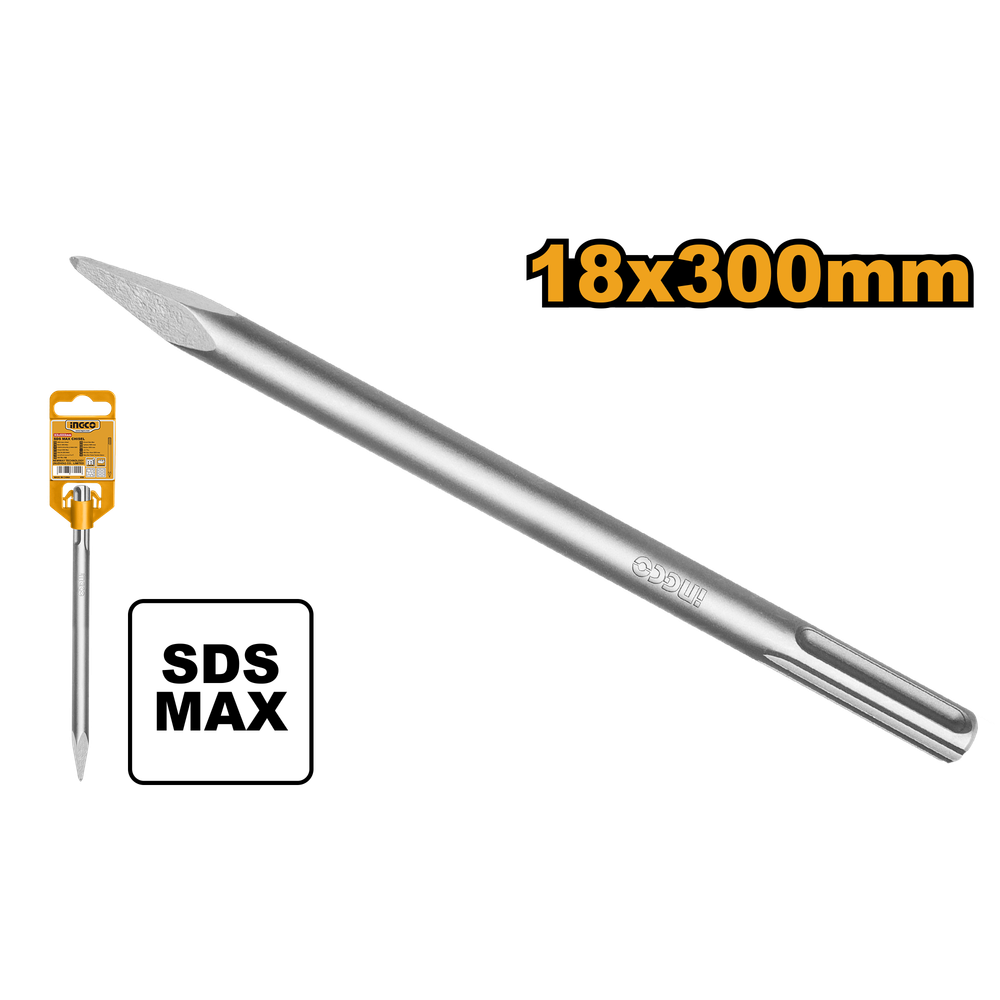 Зубило пикообразное SDS-Max INGCO DBC0212801 18x300 мм