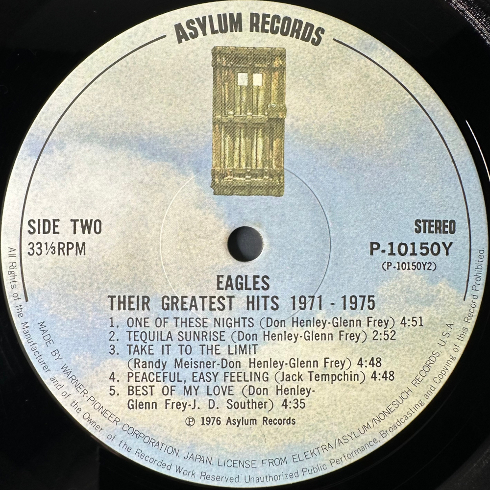 Eagles ‎– Their Greatest Hits 1971-1975 (Япония 1976г.)