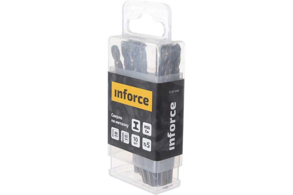 Сверло по металлу HSS-CO (10 шт/уп; 5x86x52 мм) Inforce 11-01-446