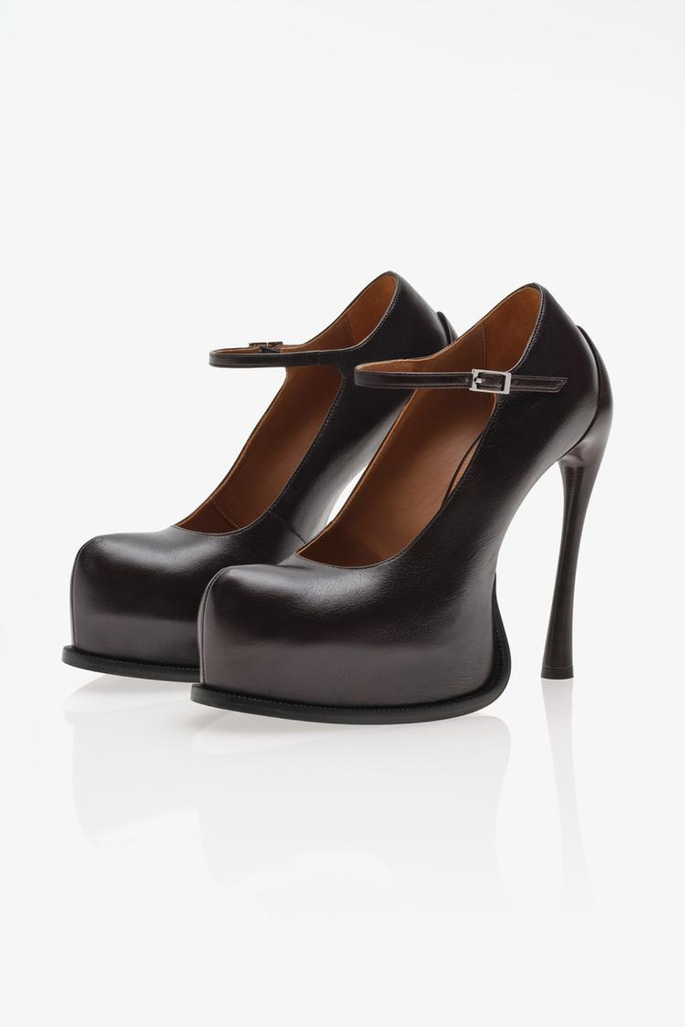 ZARA X JOHN GALLIANO ТУФЛИ НА ПЛАТФОРМЕ, КОРИЧНЕВЫЙ