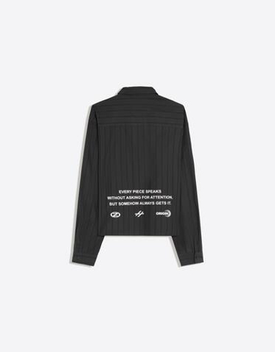 Мужская рубашка с длинным рукавом и принтом - BERSHKA