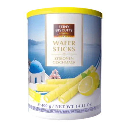 Вафельные трубочки с лимонной начинкой ТМ Feiny Biscuits, 400 г