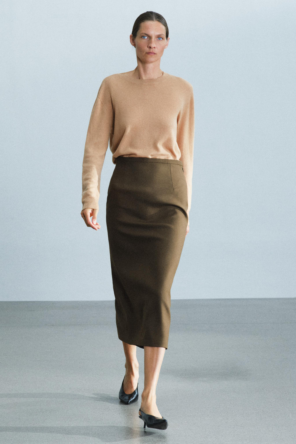 ЮБКА ПРЯМОГО КРОЯ ИЗ 100% ШЕРСТИ — ZW COLLECTION — ZARA