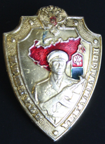 Нагрудный знак "Старший погранотряда" ПВ СССР, 1980-е гг на зарутке