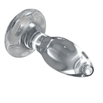 Прозрачная стеклянная пробка 10см с присоской PipeDream Icicles #91 Glass Anal Plug With Suction Cup Clear 289120