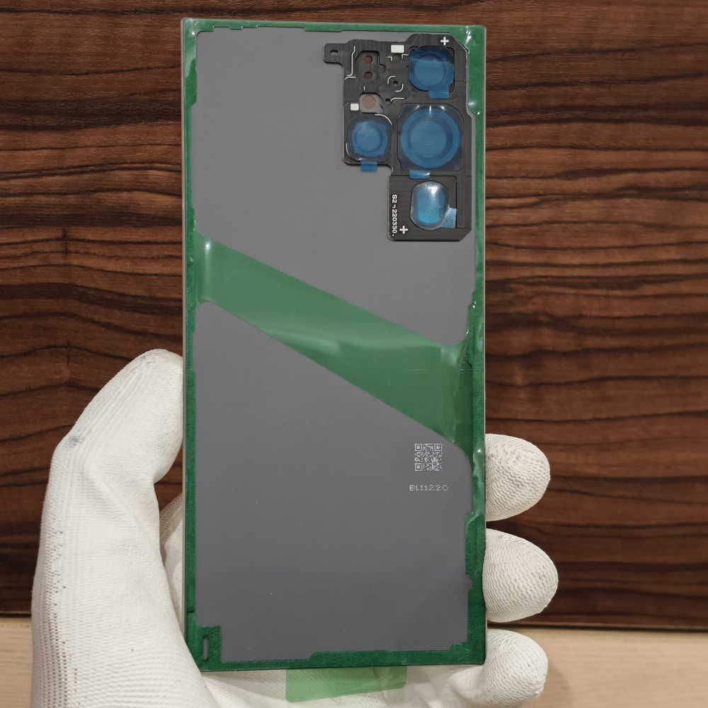Задняя крышка для Samsung S22 Ultra (заднее стекло) "Премиум качество" цвет: Белый