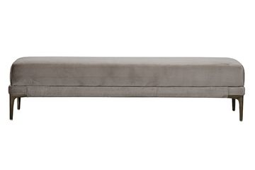 Банкетка Prima 160 на метал опорах бежевая Velvet BEG 40*160*40см