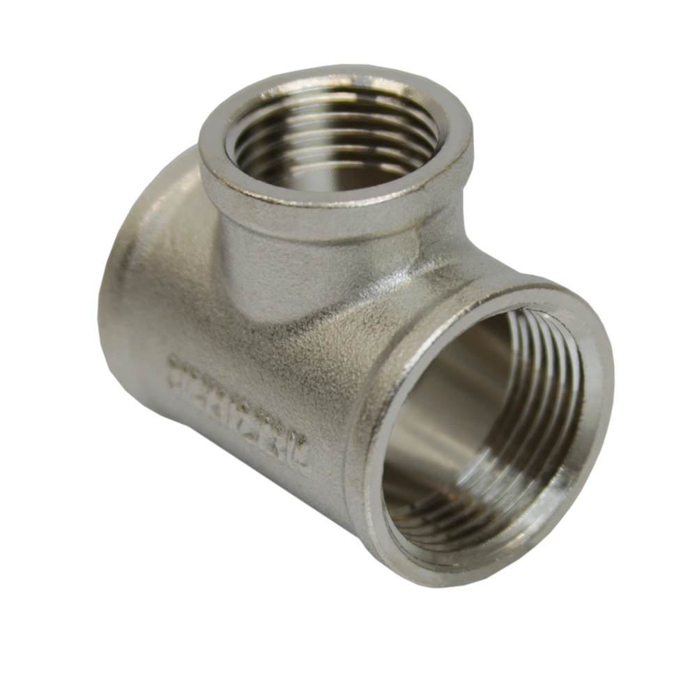 Тройник 3/4'' - 1/2'' - 3/4'' вн/вн/вн 20-15-20 никель