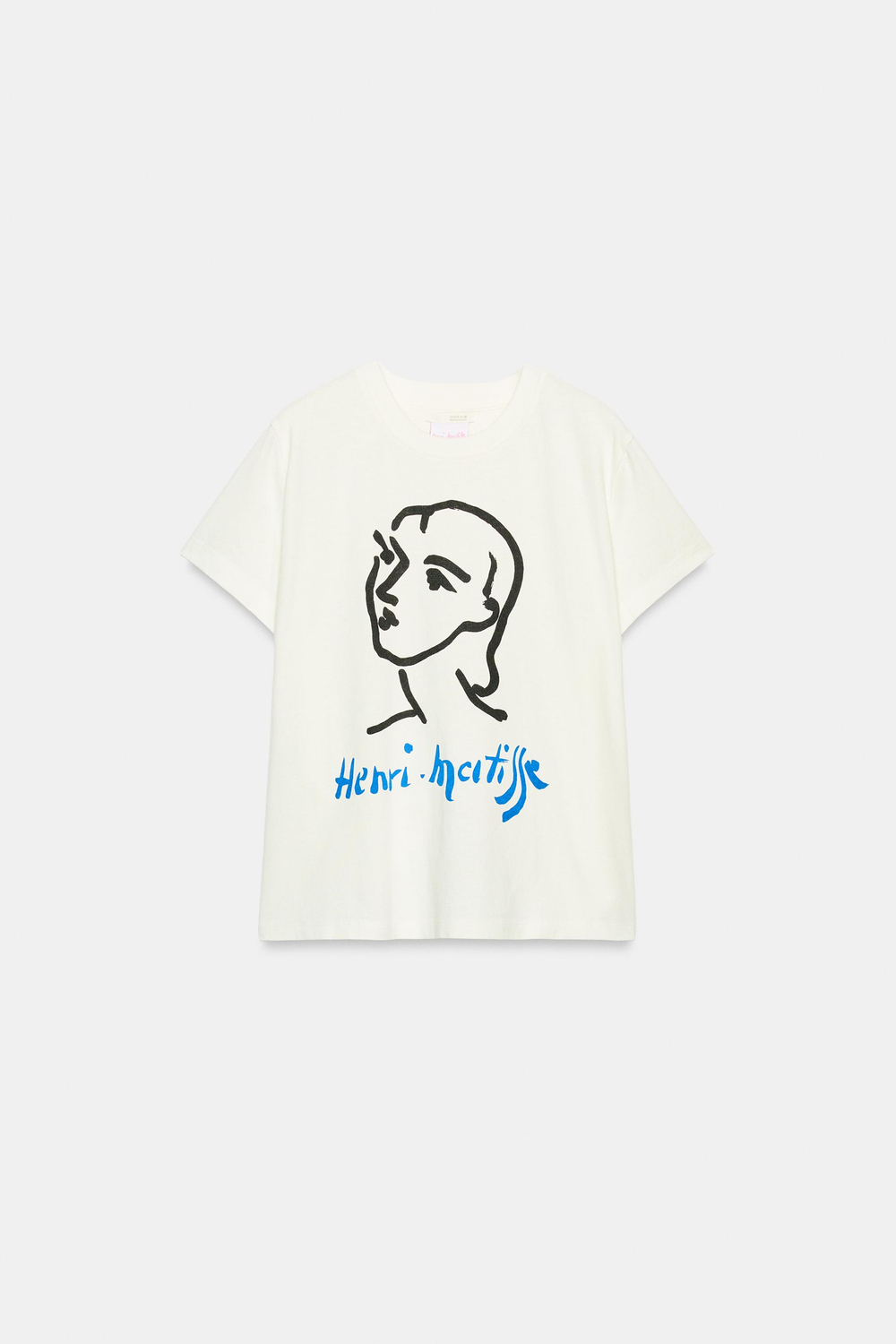 ZARA ФУТБОЛКА HENRI MATISSE, БЕЛЫЙ