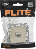 FLITE Розетка компьютерная RJ45 категория 6 UTP РК6-1-0-ФлСл сливочный IEK