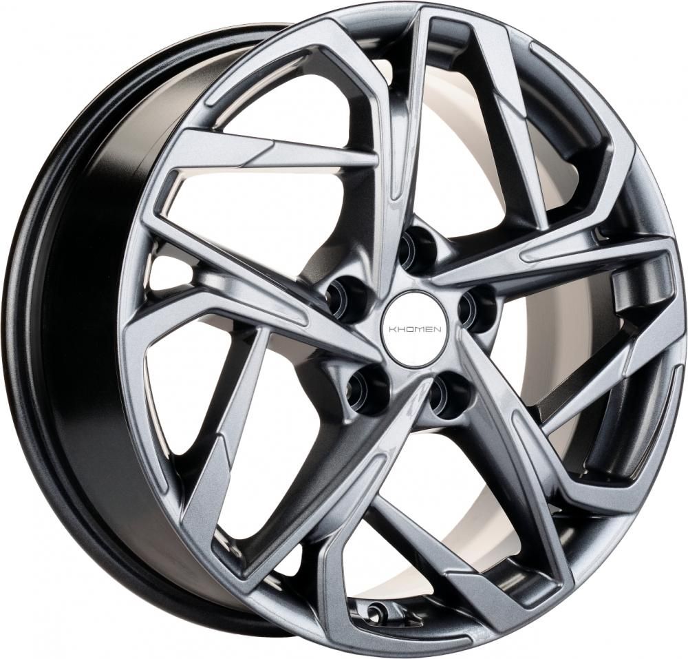 Khomen 1716 7x17 5x114.3 ET 48 Dia 67.1 (grey)